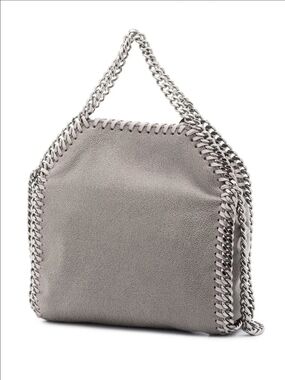 Stella McCartney Grey Chain-Trim Shoulder Bag